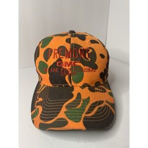 Vintage GMC Hat Blaze Orange Camo Snapback Hat
